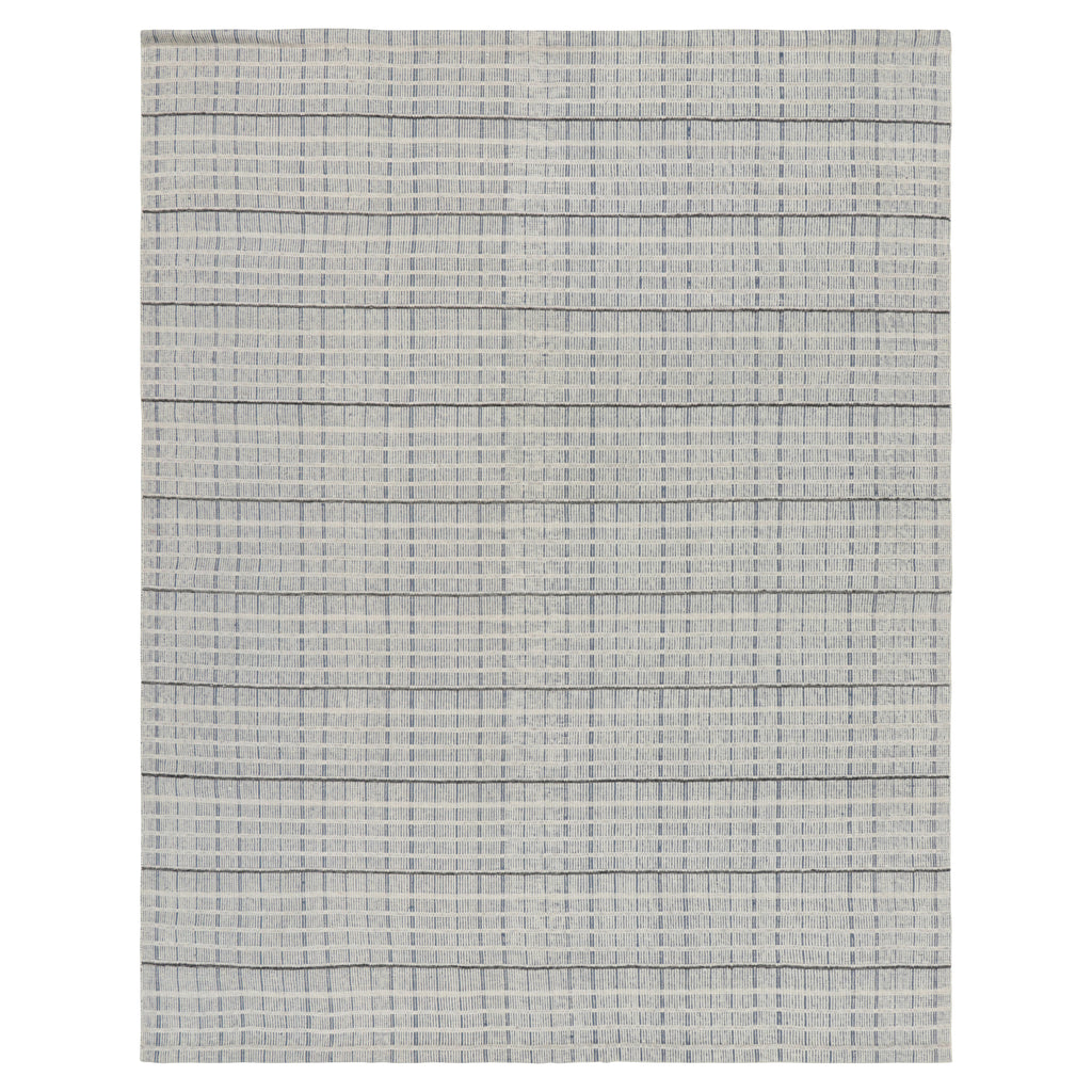 Grey Swedish Inspired Flatweave Wool Rug - 9'6" x 12'2"