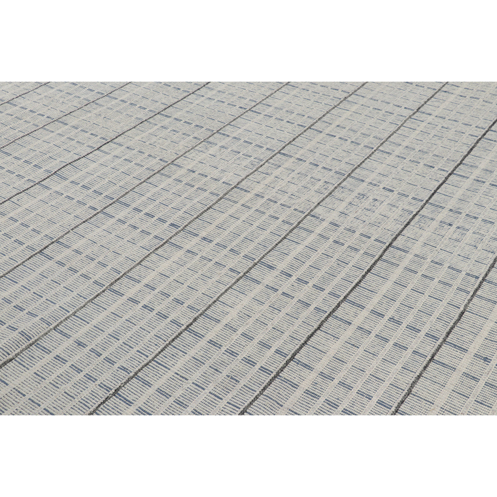 Grey Swedish Inspired Flatweave Wool Rug - 9'6" x 12'2"