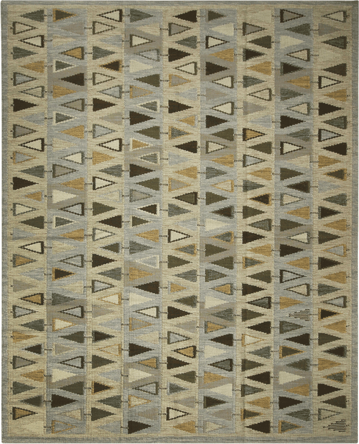 Multicolored Flatweave Natural Fiber Rug - 9'2