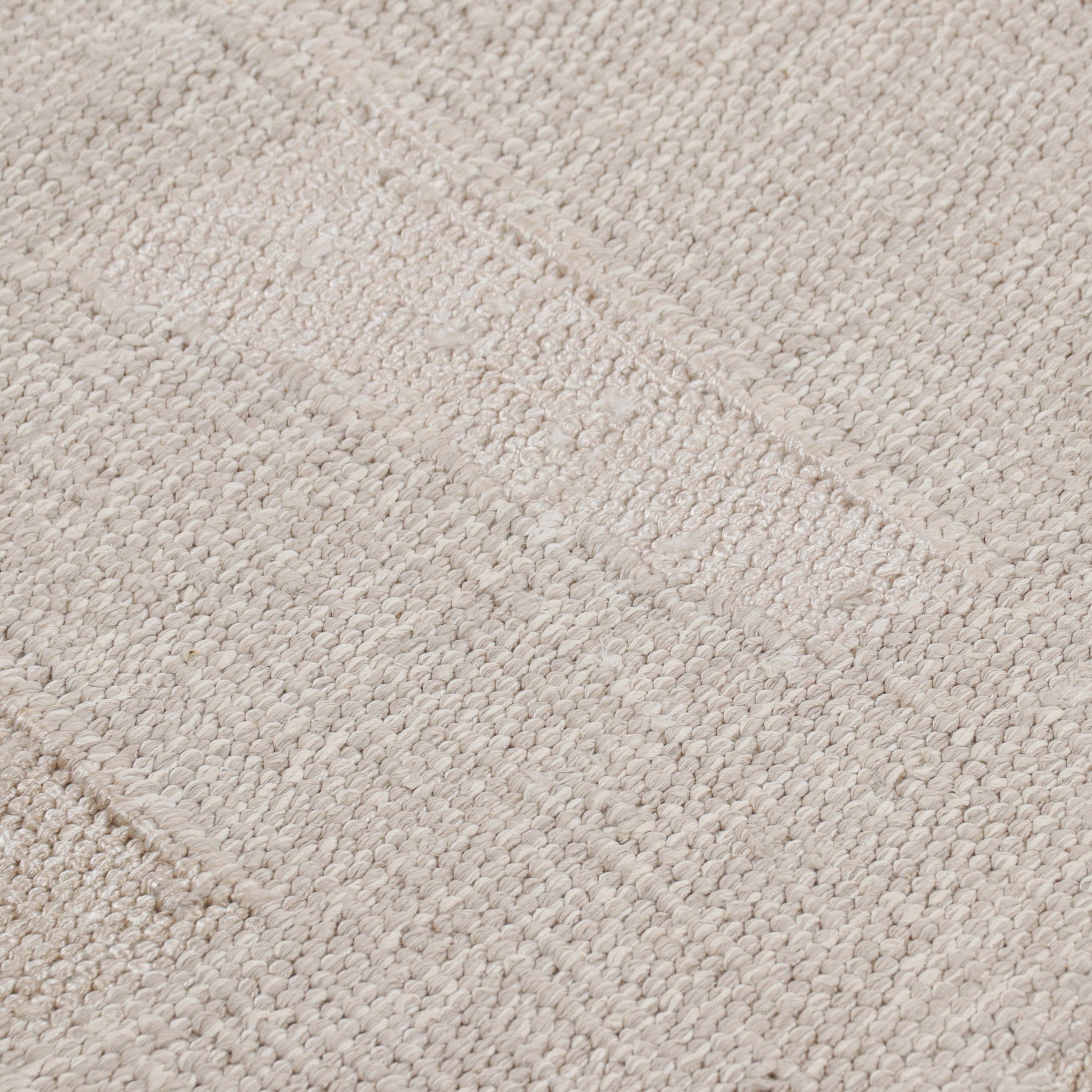 Grey Swediesh Inspired Flatweave Wool Rug - 7' x 9'1"