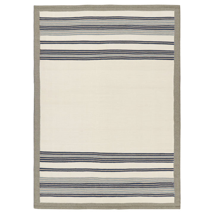 Ivory Swedish Inspired Flatweave Wool Rug - 9'10" x 13'10"
