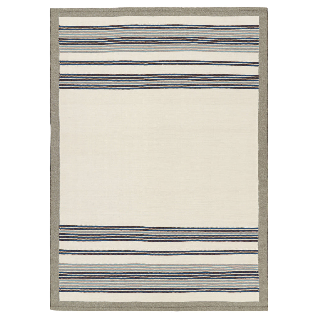 Ivory Swedish Inspired Flatweave Wool Rug - 9'10" x 13'10"