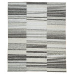 Grey Swedish Inspired Dhurrie Wool Rug - 8' x 10'