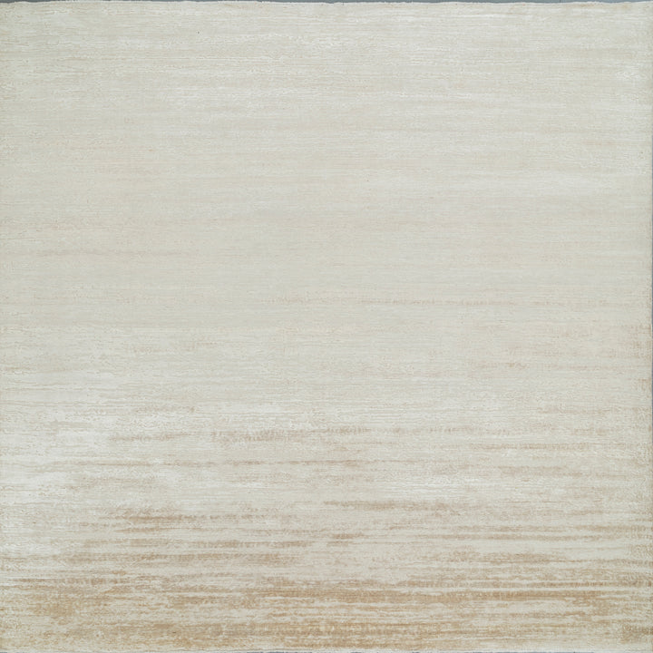 Ivory Solid Silk Rug - 10' x 14'