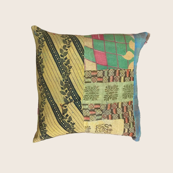 Image for Vintage Garden Patch Kantha Pillow