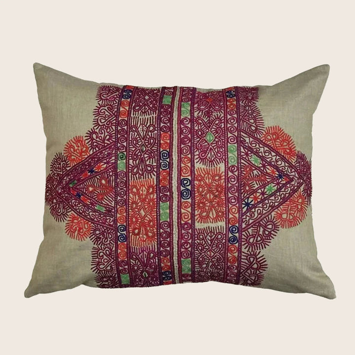Image for Vintage Geometric Afghan Tribal Lumbar Pillow