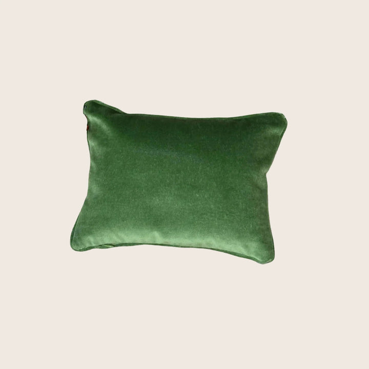 Image for Vintage Bird and Flower Silk Lumbar Pillow