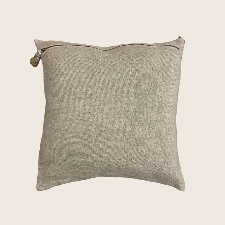 Image for Vintage Indigo Plaid Kantha Pillow