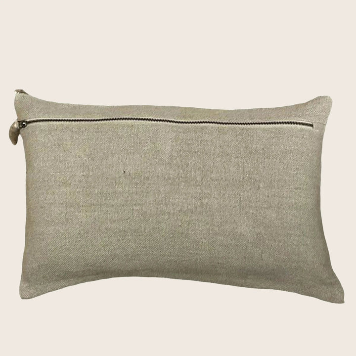 Image for Vintage Indigo Plaid Kantha Lumbar Pillow
