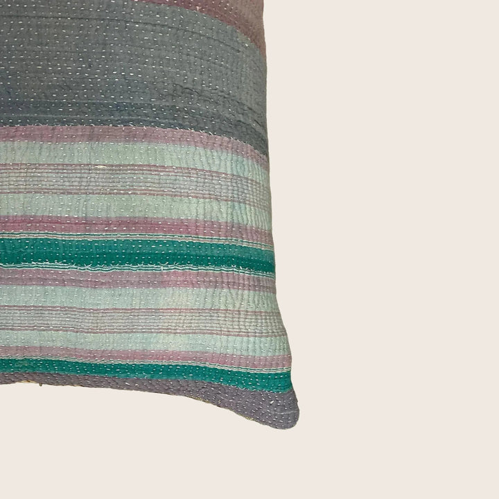 Image for Vintage Stripe Kantha Lumbar Pillow