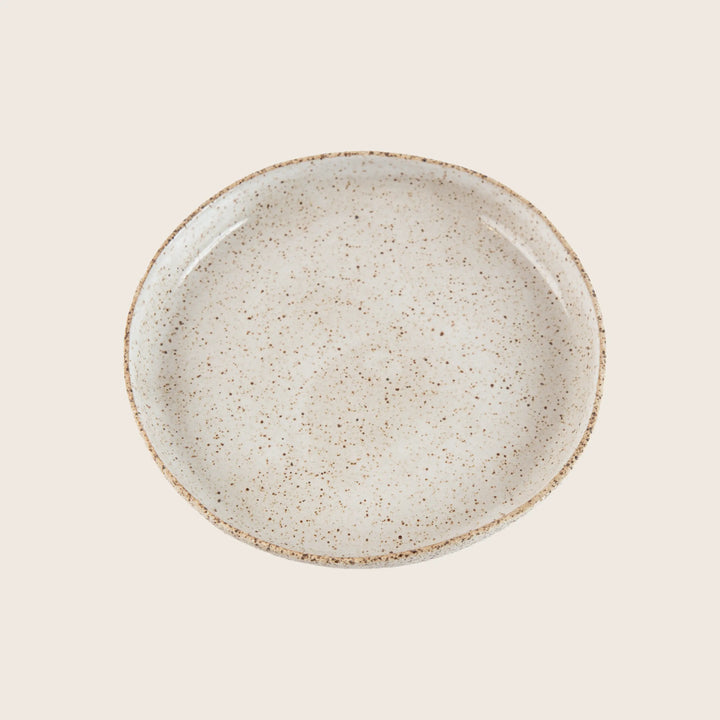 Speckled Stoneware Dessert Plate