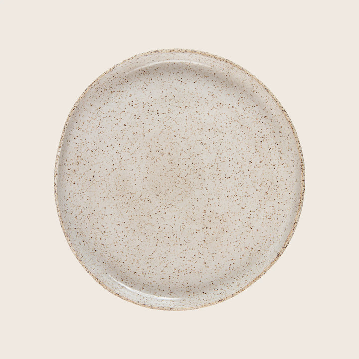 Speckled Stoneware Breakfast Plate