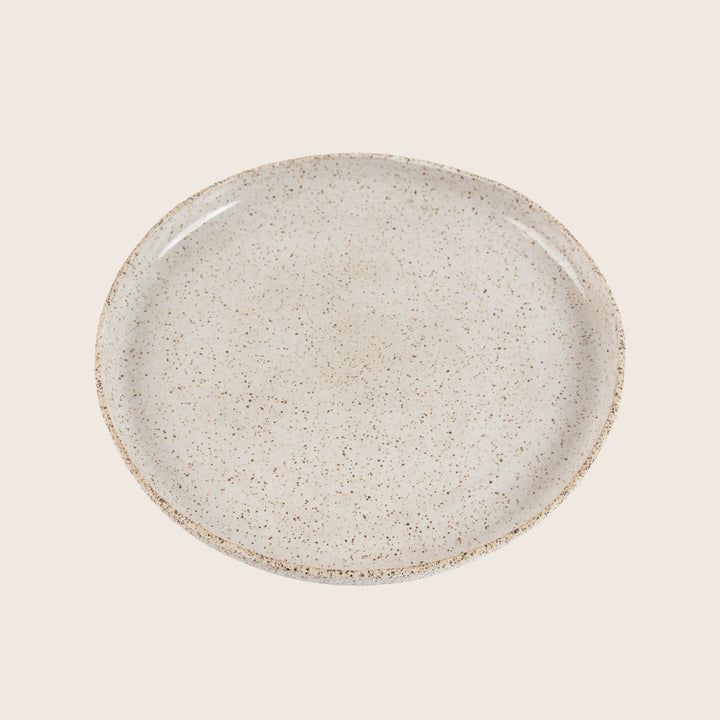 Speckled Stoneware Breakfast Plate