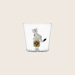 Tabby Cat Tumbler, White Cat with Green Gift