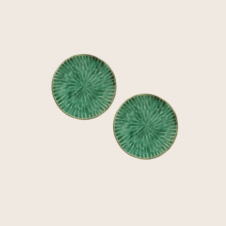 Green Verde Lanza Breakfast Plate, Set of 2