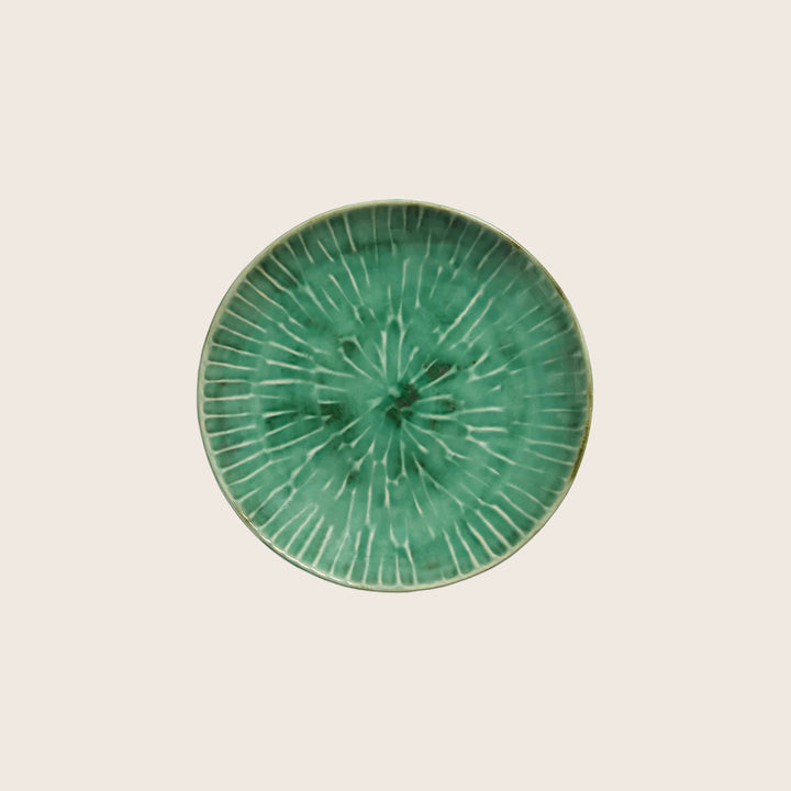 Green Verde Lanza Breakfast Plate, Set of 2