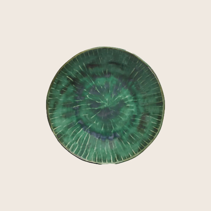 Green Verde Lanza Pasta Plate, Set of 2