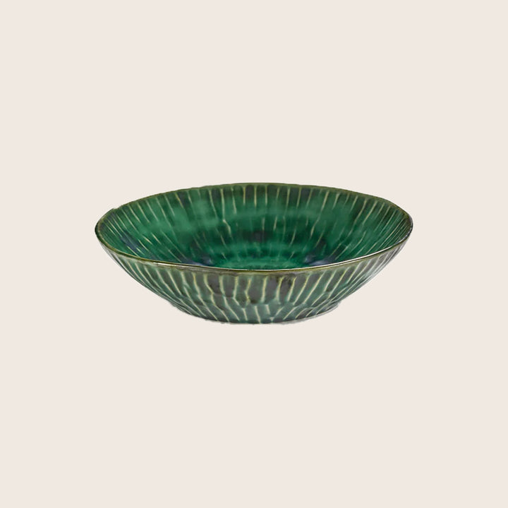 Green Verde Lanza Pasta Plate, Set of 2