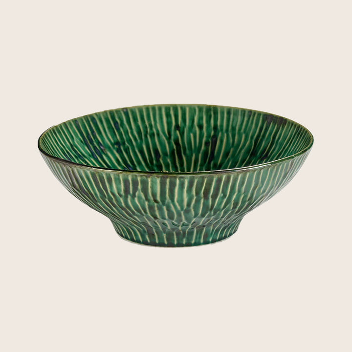 Green Verde Lanza Serving Bowl