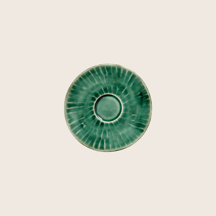 Green Verde Lanza Espresso Cup Saucer, Set of 2