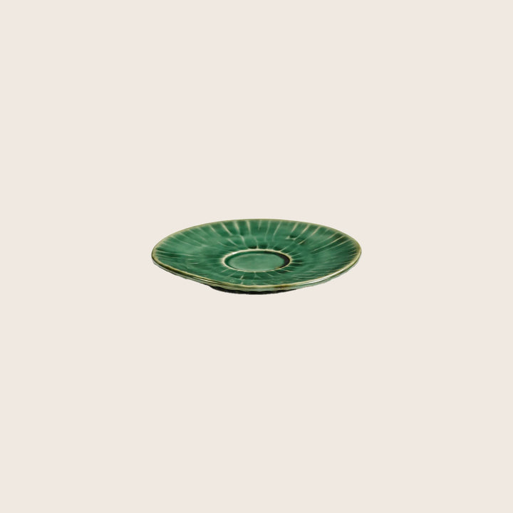 Green Verde Lanza Espresso Cup Saucer, Set of 2