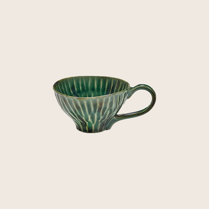 Green Verde Lanza Cappuccino Cup, Set of 2