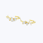 Image for Fancy Cut Diamond Hoops