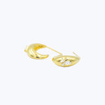 Image for Small 18k Curve Earrings with Diamonds
