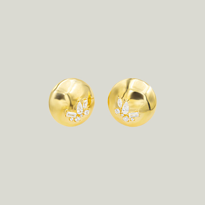 18k Trellis Dome Studs