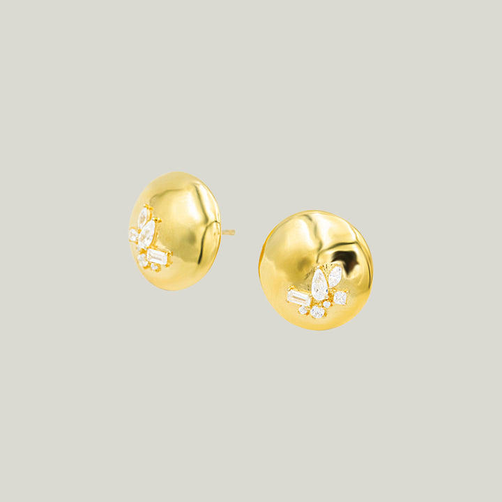 18k Trellis Dome Studs