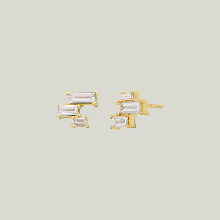 Baguette Diamond Stud Earrings