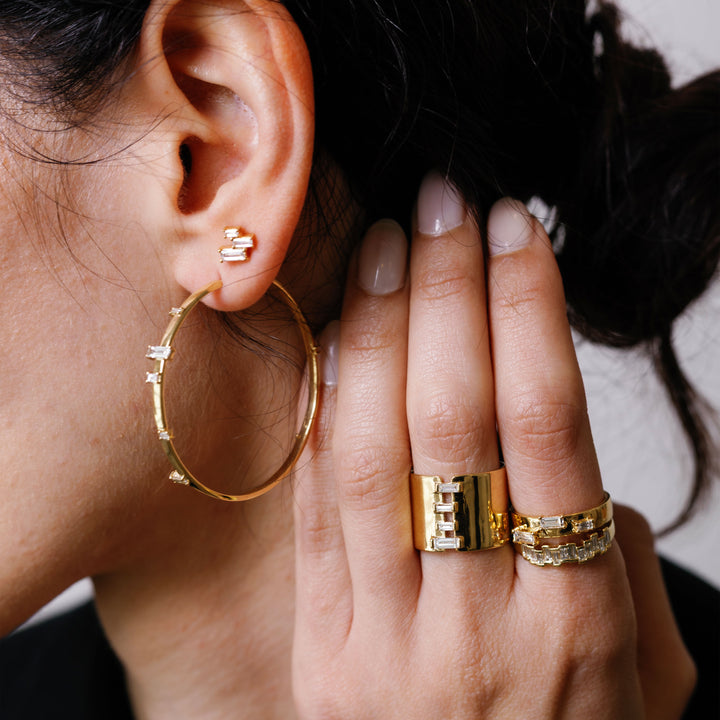 Image for Baguette Diamond Stud Earrings