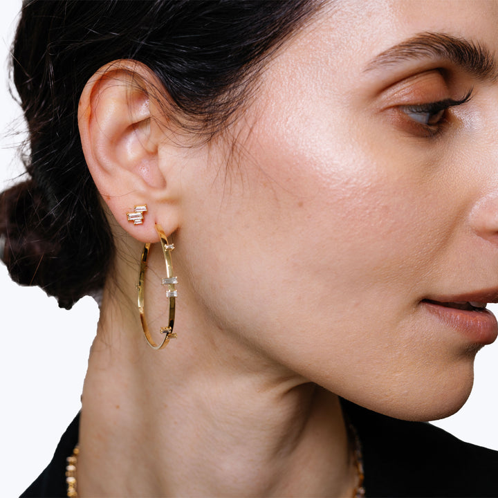 Image for Baguette Diamond Stud Earrings