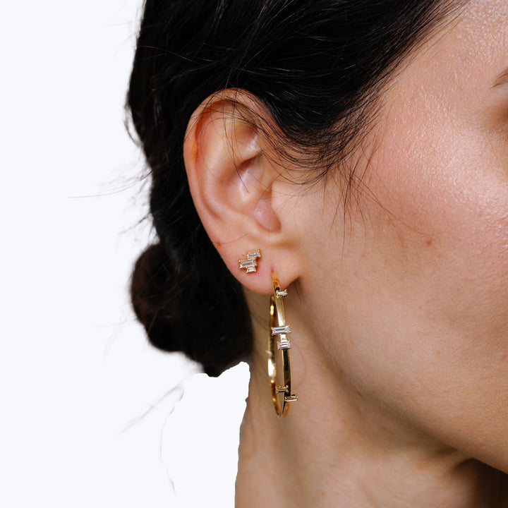 Image for Baguette Diamond Stud Earrings