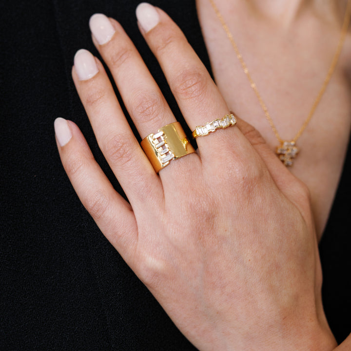 Image for 18k Baguette Diamond Band
