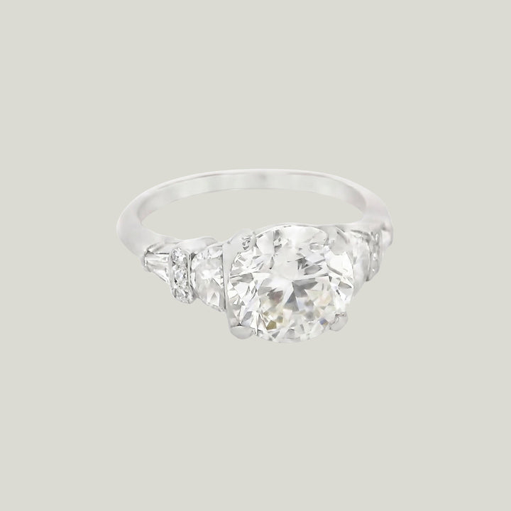 Image for Platinum Diamond Engagement Ring 2.14ct Center Size 5.5