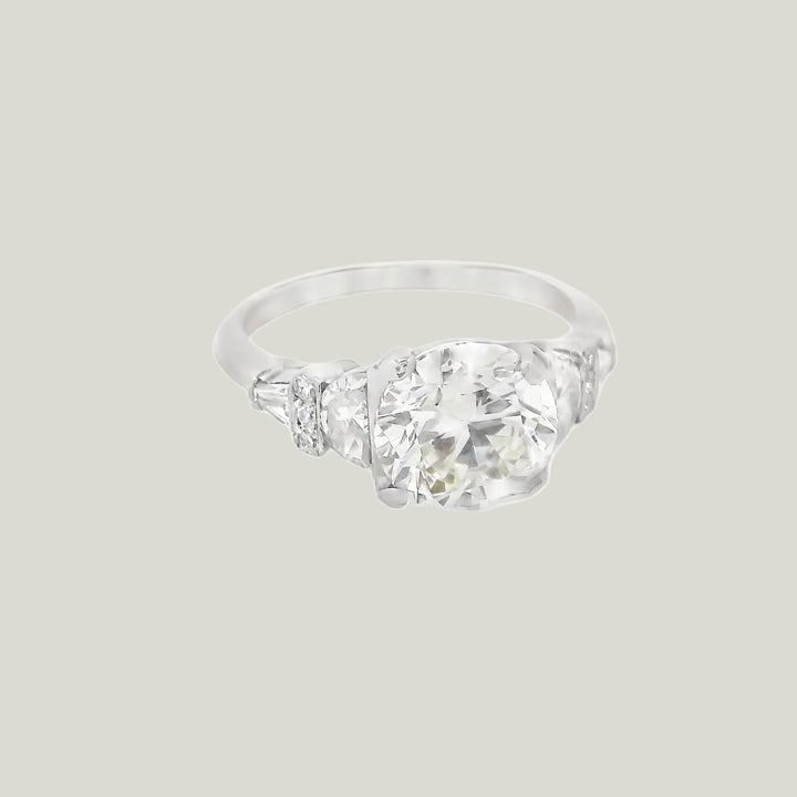 Image for Platinum Diamond Engagement Ring 2.14ct Center Size 5.5