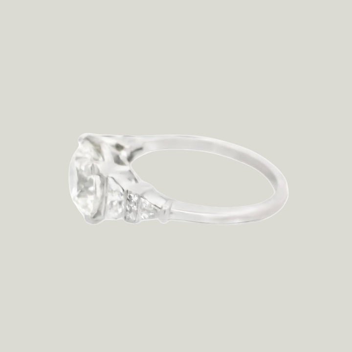 Image for Platinum Diamond Engagement Ring 2.14ct Center Size 5.5