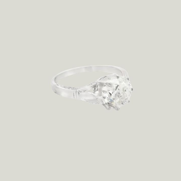 Image for Platinum Diamond Engagement Ring 2.54ct Center Size 7