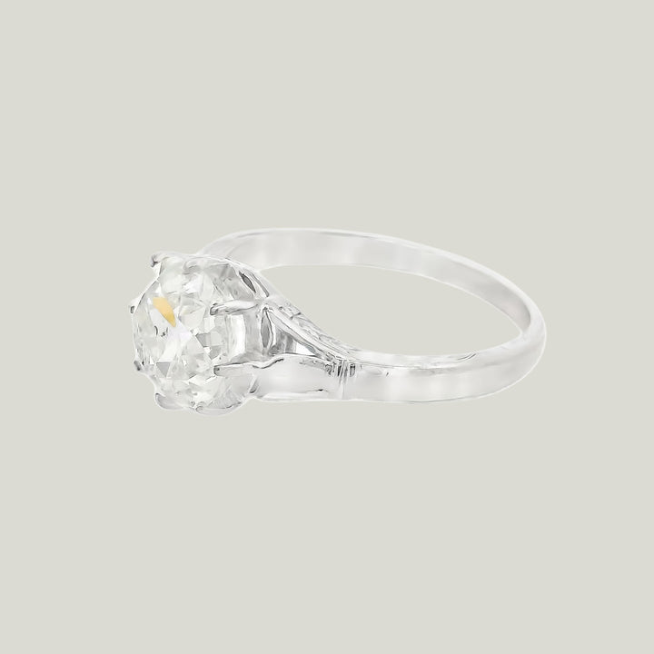 Image for Platinum Diamond Engagement Ring 2.54ct Center Size 7