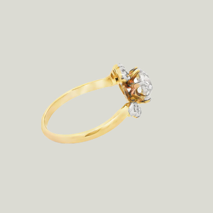 Image for 18K Yellow Gold Diamond Engagement Ring 1.36ct Center Size 6.75