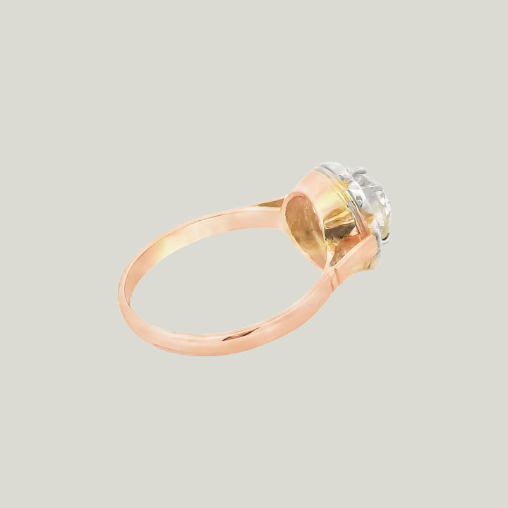 Image for 14K White and Yellow Gold Diamond Engagement Ring 1.30ct Center Size 8