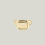 Image for Contemporary Edwardian Ring with Gold Inlay and Diamonds