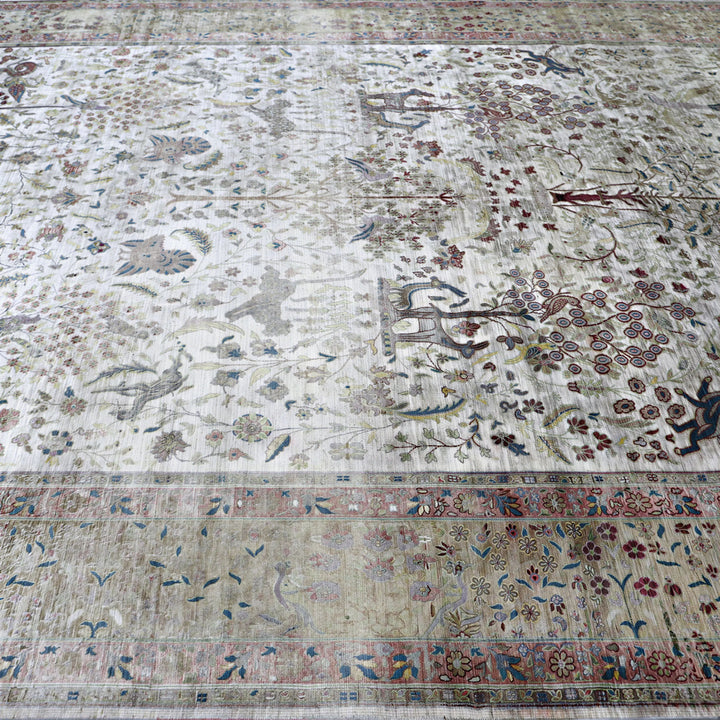 Image for Cream Alchemy Traditional Silk Rug - 9'9" x 13'7"