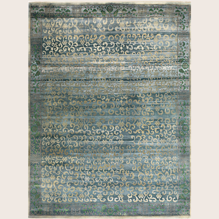 Image for Blue Alchemy Traditional Silk Wool Blend Rug - 7'7" x 10'1"
