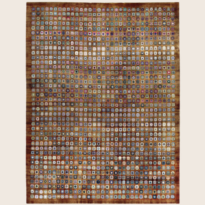 Image for Red Alchmey Transitional Wool Silk Blend Rug - 8'11" x 11'11"