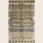 Image for Brown Blue Alchemy Transitional Wool Silk Blend Rug - 4'0" x 6'6"