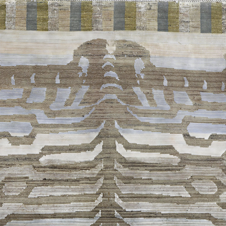 Image for Brown Blue Alchemy Transitional Wool Silk Blend Rug - 4'0" x 6'6"