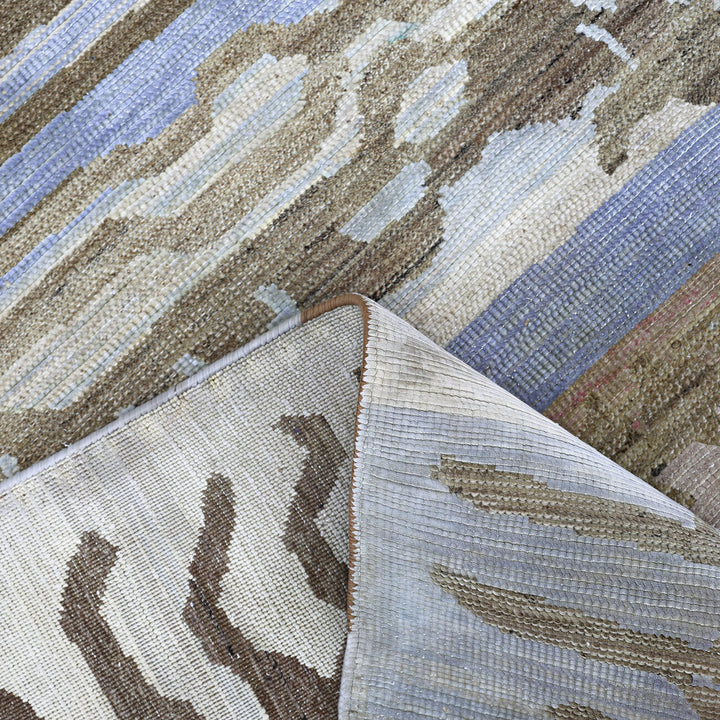 Image for Brown Blue Alchemy Transitional Wool Silk Blend Rug - 4'0" x 6'6"