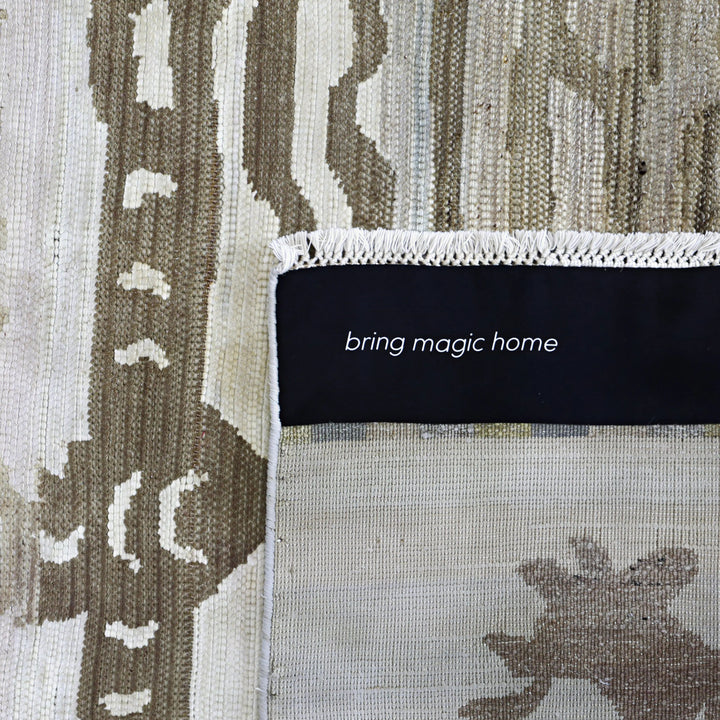 Image for Brown Blue Alchemy Transitional Wool Silk Blend Rug - 4'0" x 6'6"